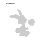 easter bunny holding a rose stencil