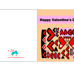 Valentine card with hearts pattern