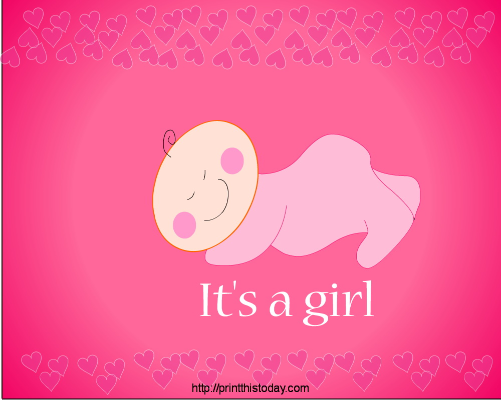 It’s a Girl (African-American Girl Baby Shower Party Place Mat)