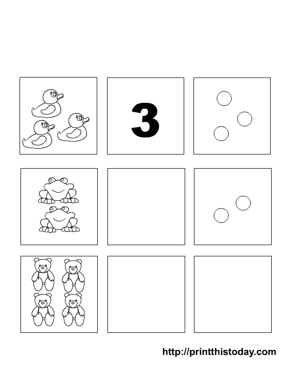 Writing and Counting Numbers 1-5 Preschool Maths Worksheets