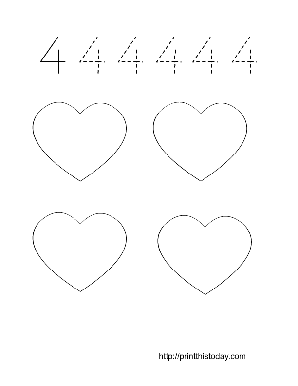 Free Printable Valentine Themed Math Worksheets 1 10