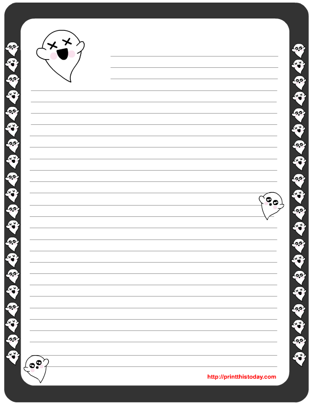 Free Printable Halloween Writing Paper