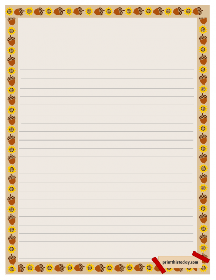 Free Printable Fall Writing Paper Stationery