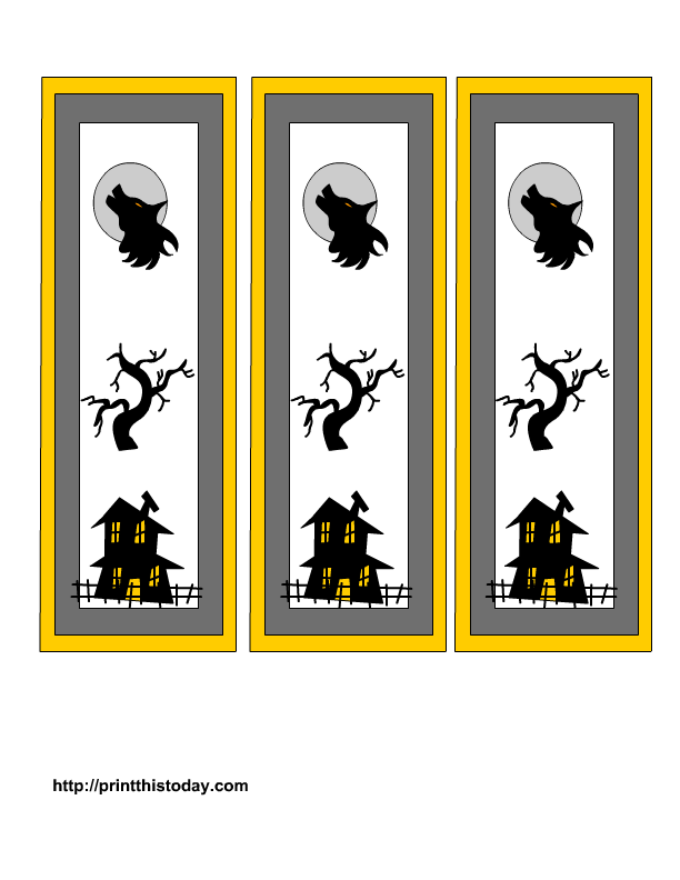 Free Printable Halloween Bookmarks