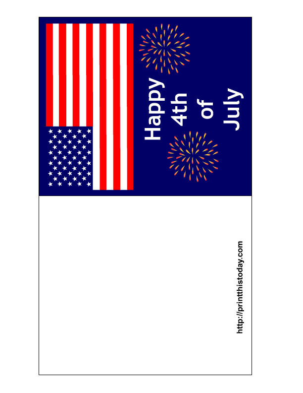 Free Printable 4th Of July Cards