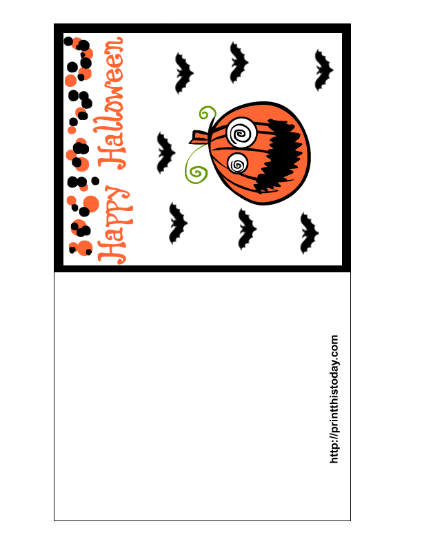 Halloween Cards Printable Free