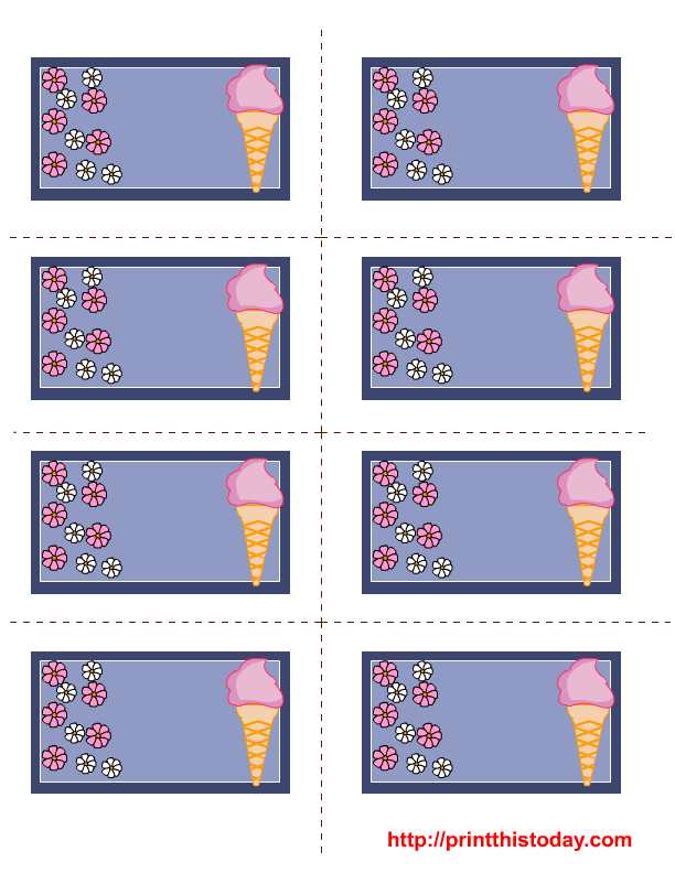 Printable Ice Cream Label Template Printable Templates