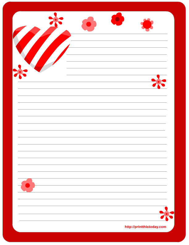 Free Printable Valentine s Day Writing Paper