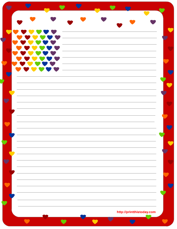 Free Heart Stationery Printables Free Printable Templates