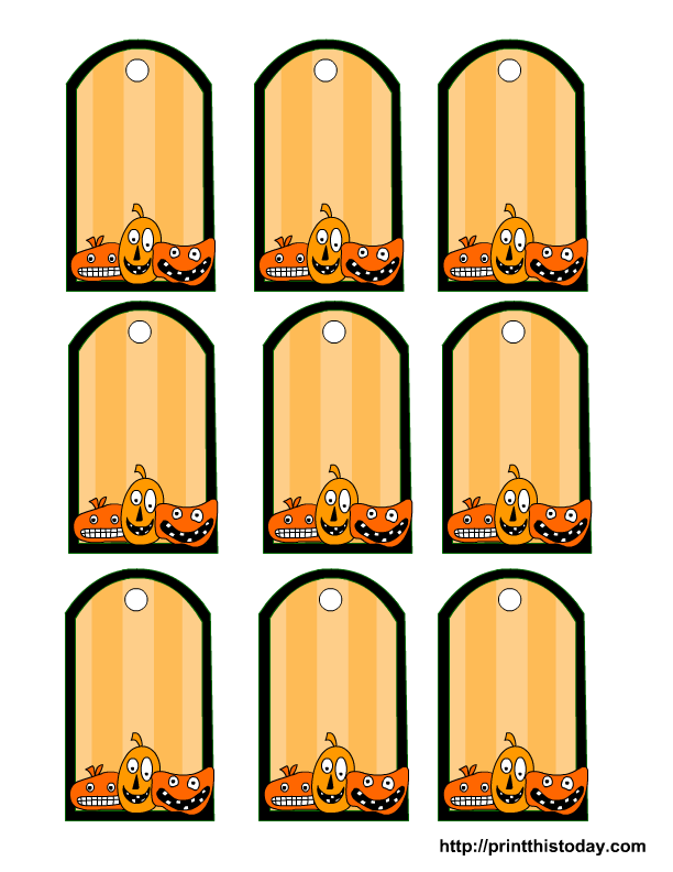 Halloween Tags Template