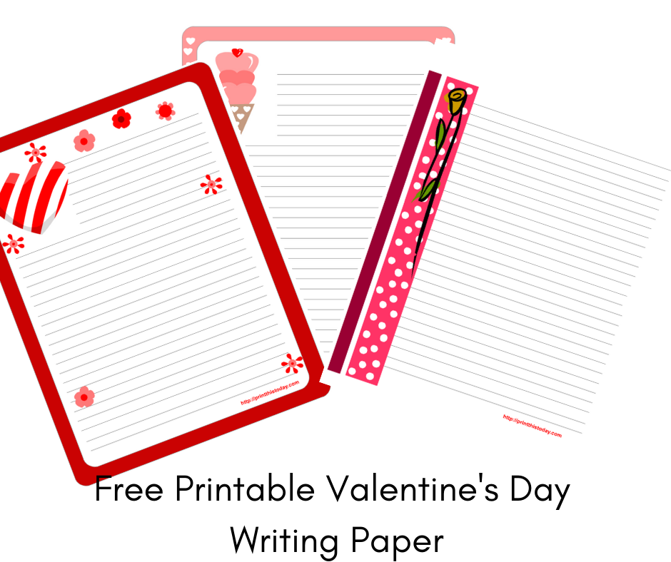 Free Printable Valentine's Day Writing Paper