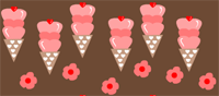 Icecream and flowers Valentine Candy Wrapper