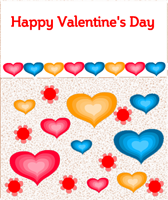 Happy Valentine's day Hearts Card