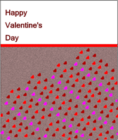 Valentine's day card with hearts