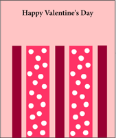 Valentine card with polka dots