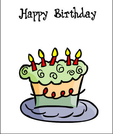 Cake and Candles Birthday Card | Print This Today, More than 1000 Free ...