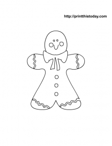 Gingerbread man to color