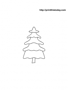 Christmas Tree picture to color