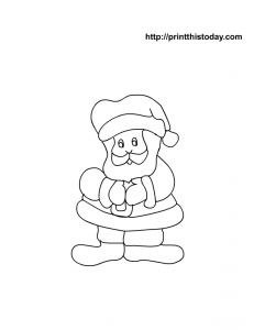 Cartoon Santa to Color