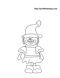 Elf coloring page for Christmas