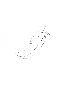 free printable tracing activity with peas