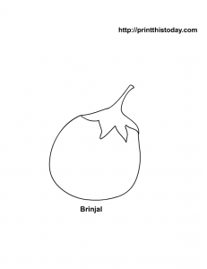 Printable Brinjal or Egg Plant Coloring Page 