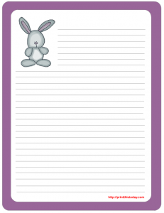 bunny note pad stationary