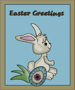 Easter card with Easter Greetings message