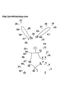 Cute easter dot to dot bunny rabbit 2