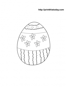 Free Easter egg Coloring Page