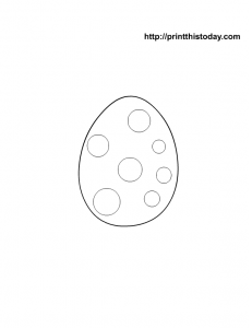 A simple egg with polka dots Coloring Page