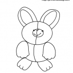Free printable Easter bunny rabbit coloring page for kids