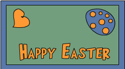 Easter label free with eggs and hearts