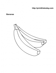 Banana preschool coloring page