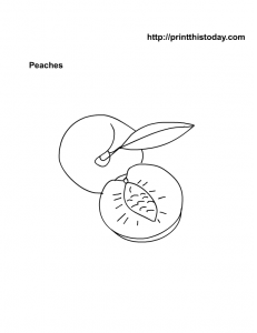 Peaches to color for Kids
