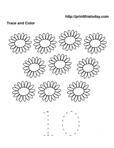 number 10 math printable