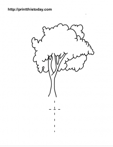 small letter t worksheet and tree to color