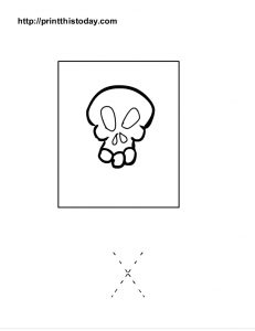 Trace letter x and color an x-ray