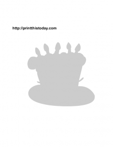 Birthday cake stencil printable