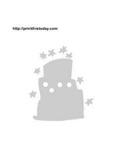 Birthday Cake stencil 