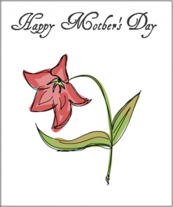 Happy Mother's day card with flower