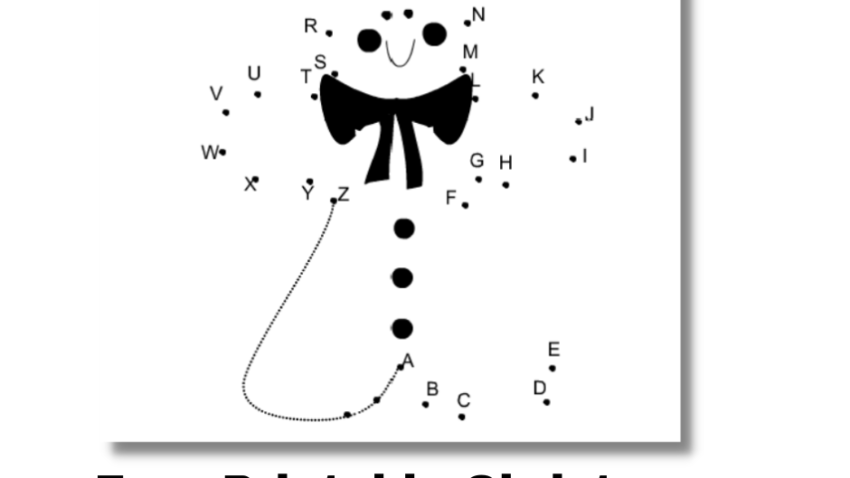 Free Printable Dot to dot activities for Christmas