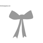 Christmas bow stencil