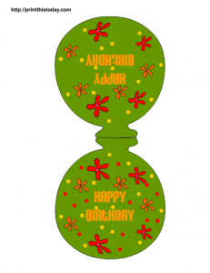 Birthday balloons paper craft decoration