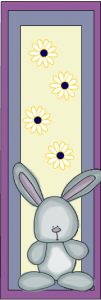 Cute bunny and daisies bookmarks