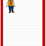 Free Printable Cartoon stationery for Father's Day