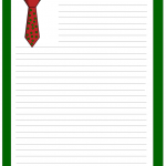 Shirt and tie, Free Printable Writing Paper