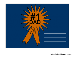 Fathers day certificate