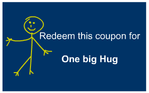 One big hug coupon for father's day