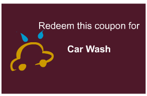 Car wash coupon for Dad